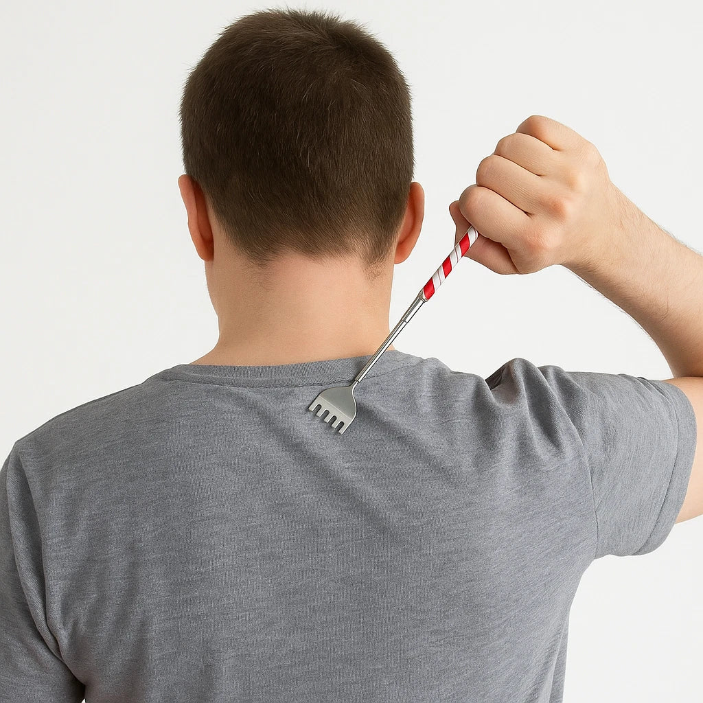 3 Pack Stainless Steel Telescoping Back Scratcher with Pocket Clip Assorted