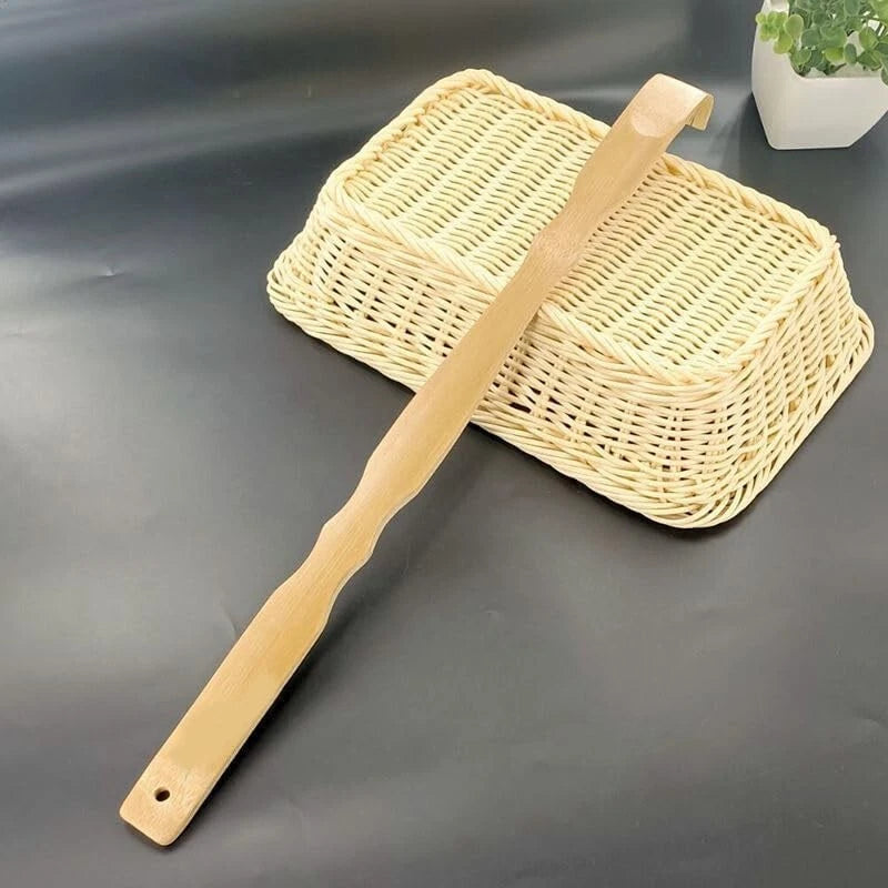 2Pcs Wooden Bamboo Back Scratcher Long Handle Itch Relief Finger-Like Scratchers