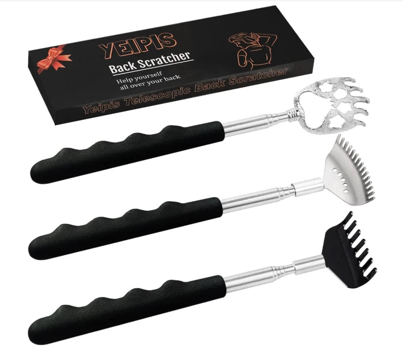 3 Pack Different Back Scratcher Metal Portable Telescoping Back scratchers