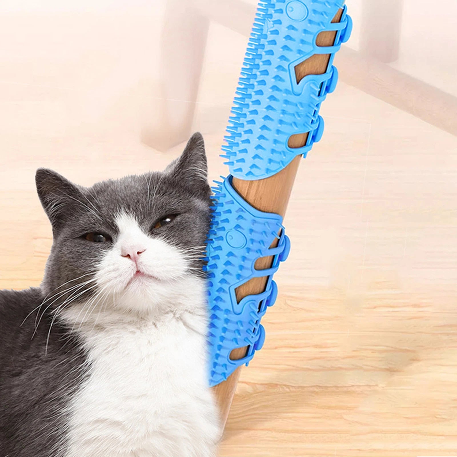 1x Cat Pet Self Groomer Brush Wall Corner Grooming Massage Comb Toy Adjustable