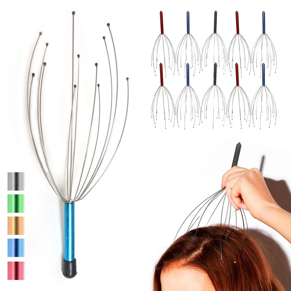 10 Scalp Head Massager Scratcher Stress Relief Tool Acupressure Therapy Relaxer