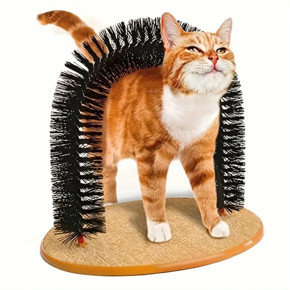 Pet Cat Arch Self Groomer Massager Groom Toys Dog Brushes Puppy Scratcher Toys