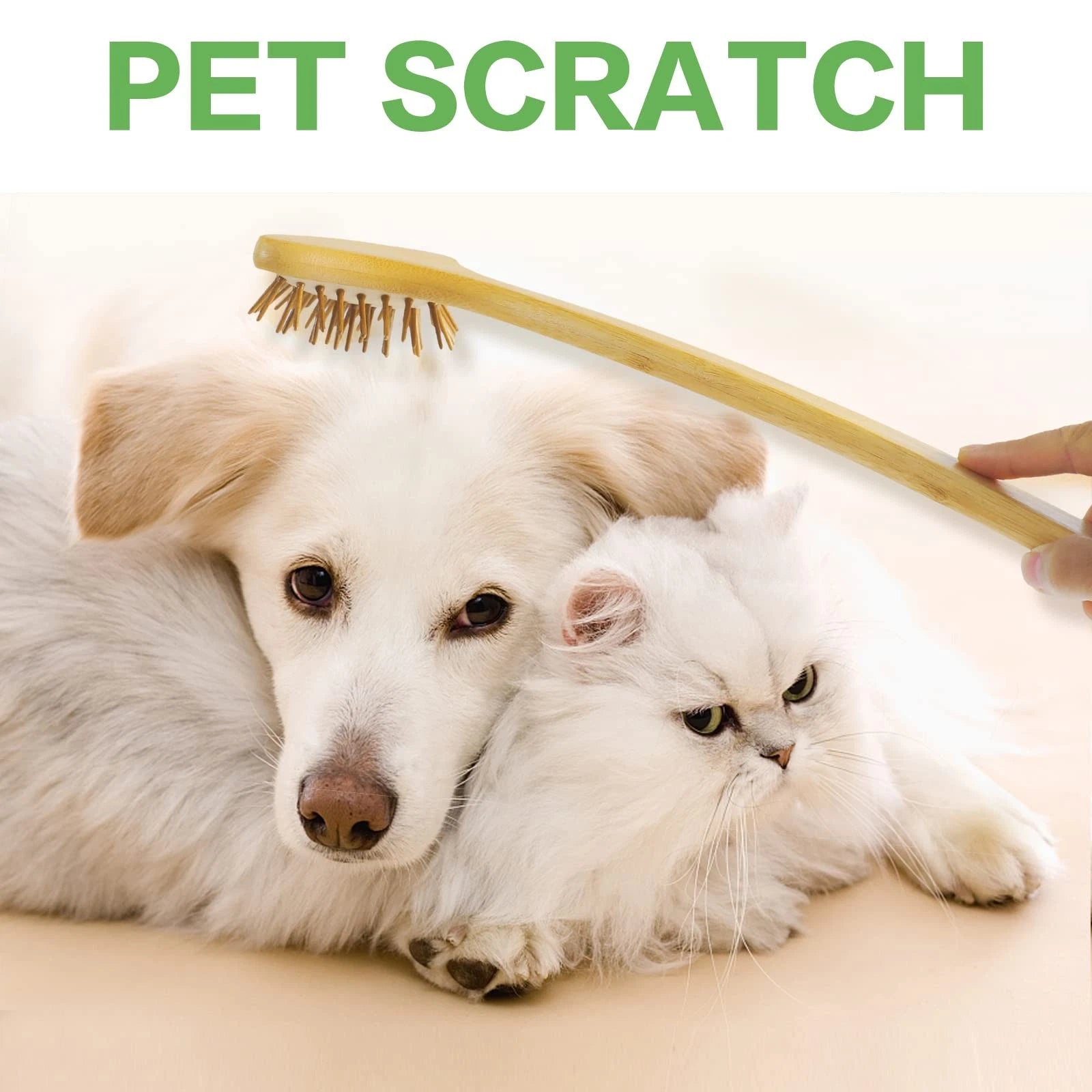 Large Curved Bamboo Back Scratcher - 59 Wooden Points Provide Instant Itch Re...