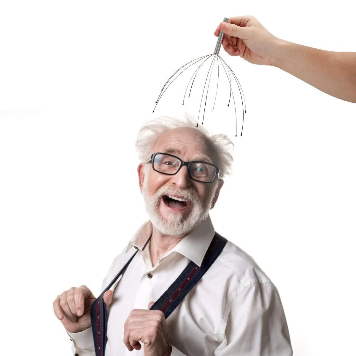 4Pk Handheld Scalp Massager Head Scratcher for Deep Relaxation Hair Stimulation