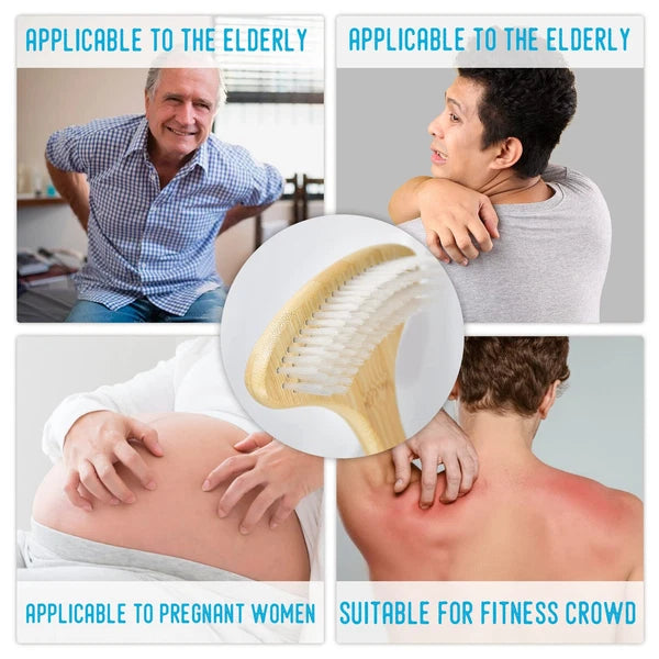 22" Oversized Back Scratcher, Bamboo Body Scratcher for Men and Women, Curved