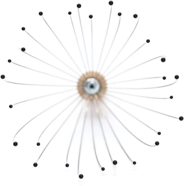 28-Finger Head Massager for Ultimate Relaxation - 2 Pack Stainless Steel & Wood