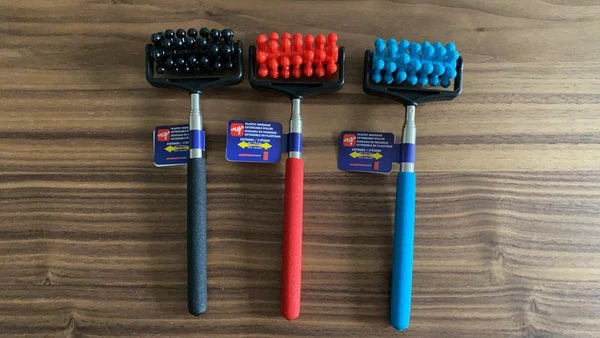 3 PACK Extendable Stainless Steel Telescoping Back ROLLER Scratcher Massager