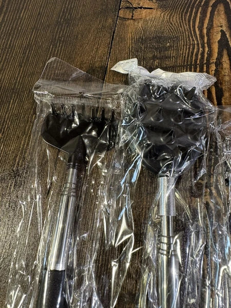 3 Piece Back Scratcher Set Extendable Metal Telescoping Gift Scratch Tool