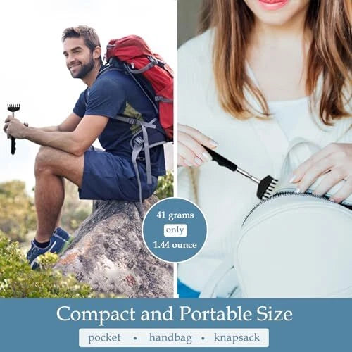 3 Pack Extendable Telescoping Back Scratcher with Rubber Handles