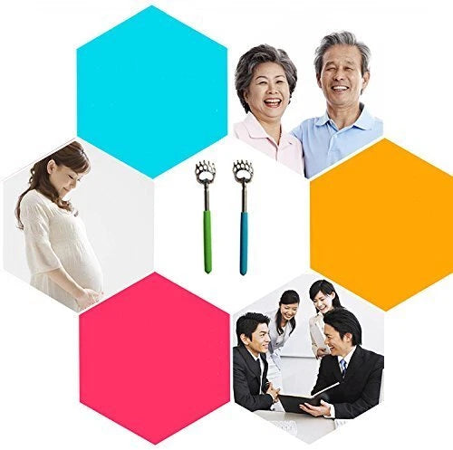 4Pack Extendable Bear Claw Telescoping Back Scratcher Metal Retractable Massager