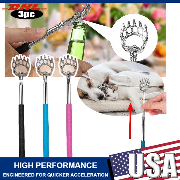 Back Scratcher Ohuhu 3 Pack Extendable Telescopic Bear Claw Back Massager