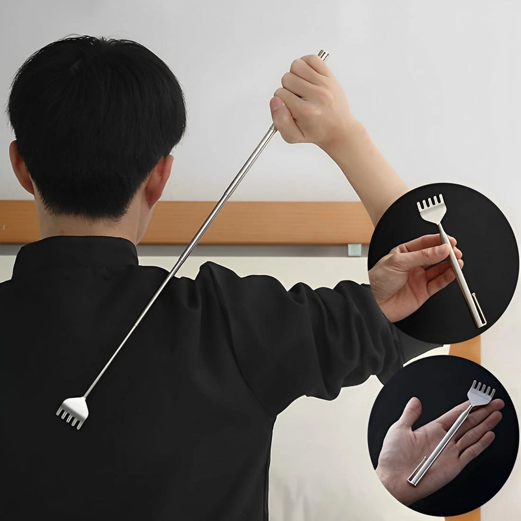 JPORSHU Telescopic Back scratcher，2Pcs Different Design Scratcher for...