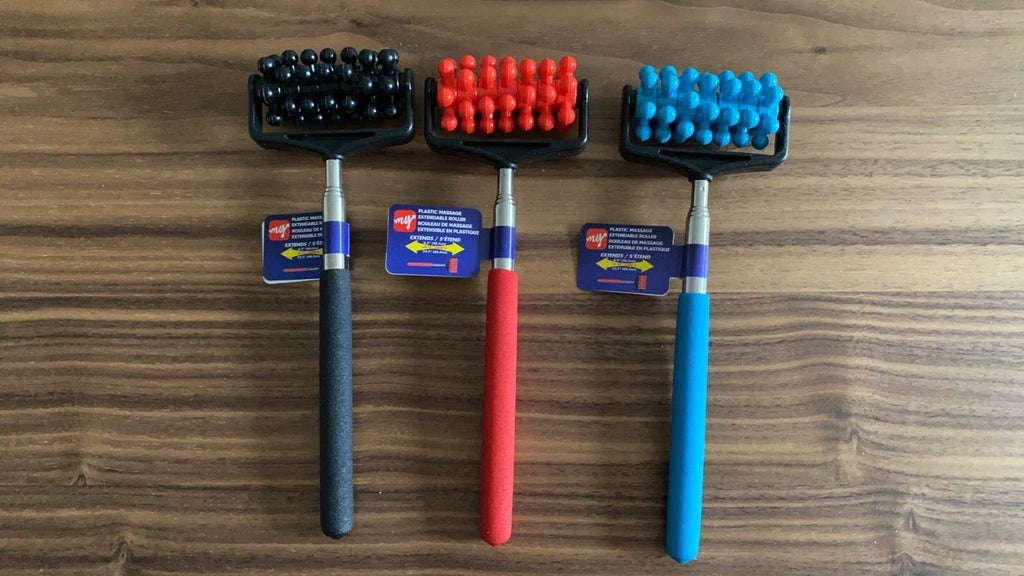 3 PACK Extendable Stainless Steel Telescoping Back ROLLER Scratcher Massager