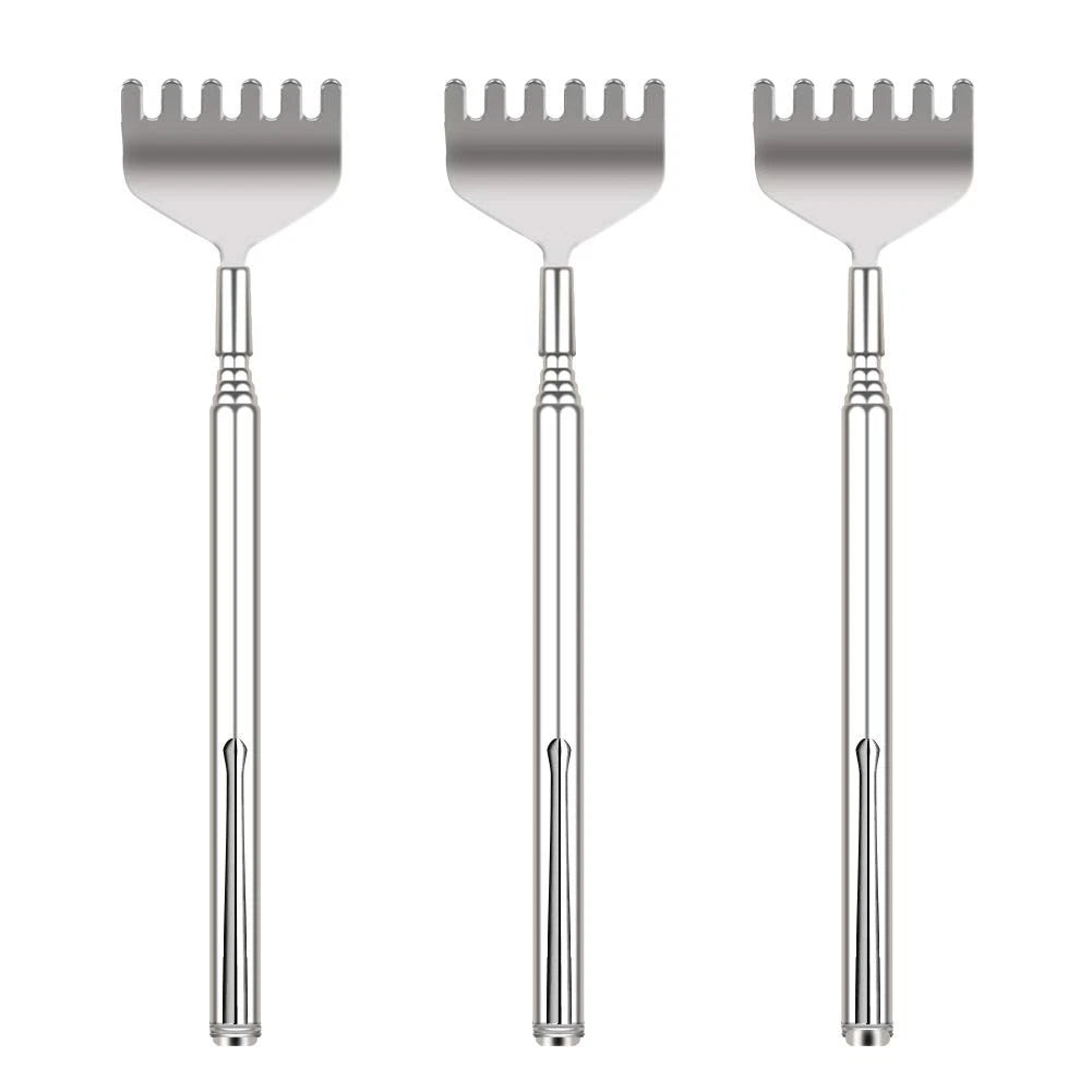 "YIMICOO Extendable Back Scratcher for Men 3 Pack Portable Telescopic Metal B