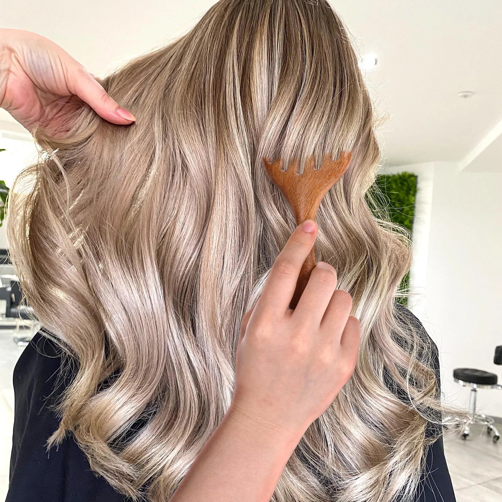 2 Pack Portable Wooden Head Massager Scalp Scratcher for Relaxation Stress