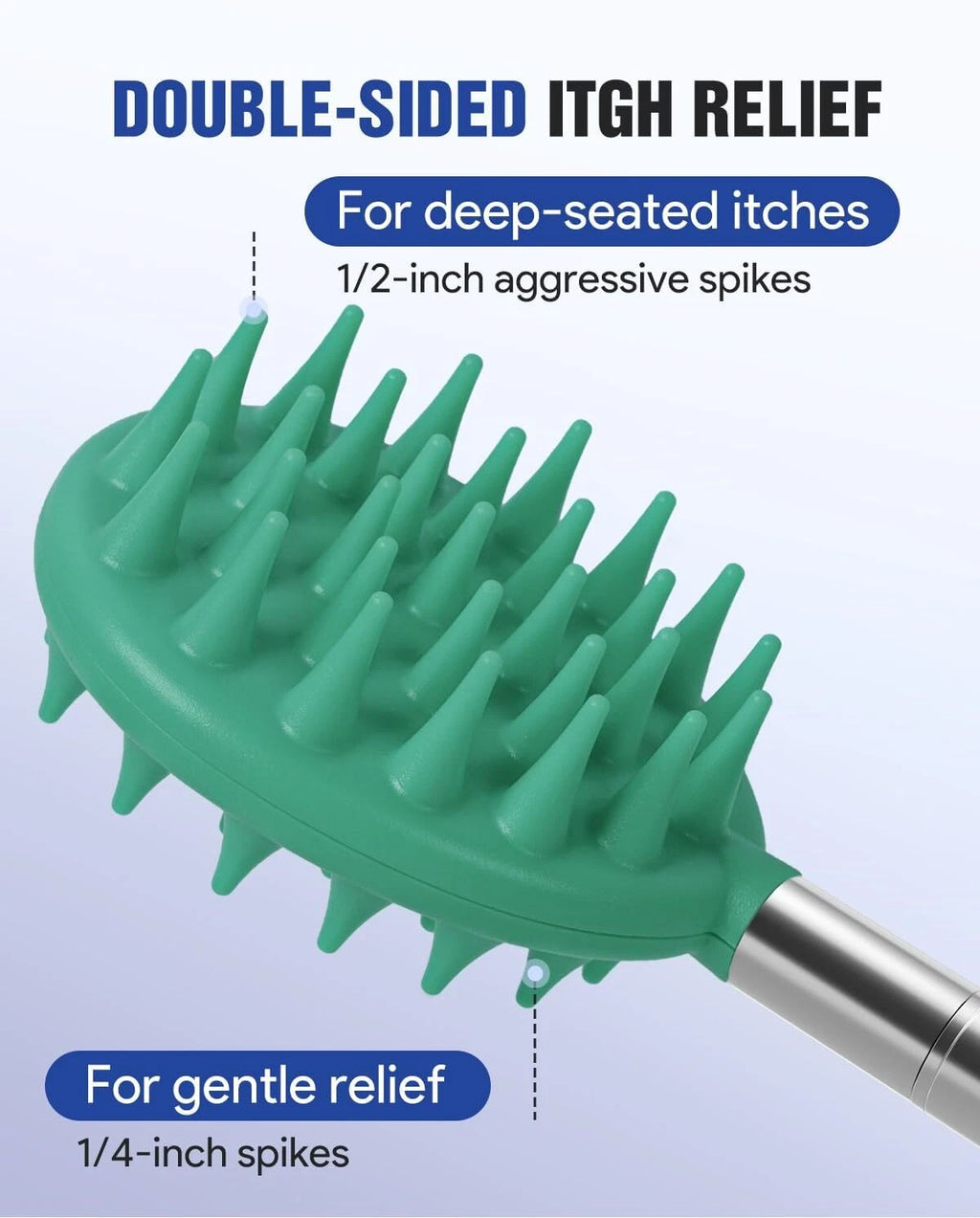 Gelibo Telescoping Back Scratcher with 5Pcs Detachable Heads,Fathers Day Dad Gif