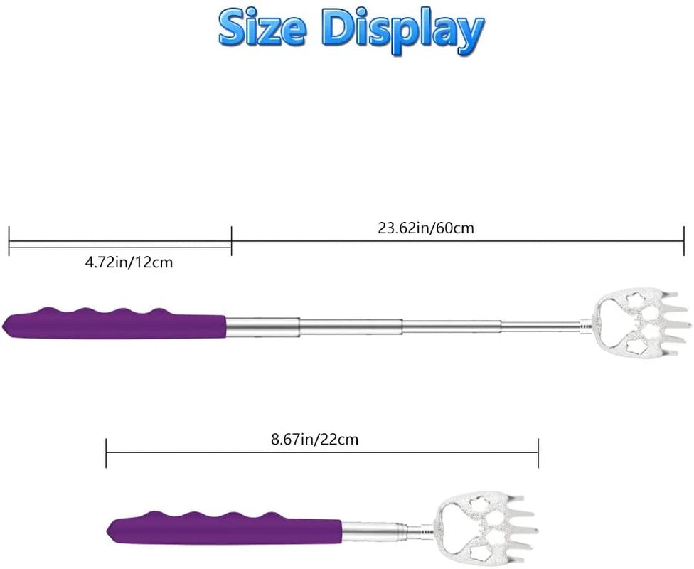 6 Pack Telescoping Back Scratcher - Bear Claw Back Scratchers - Portable Extenda