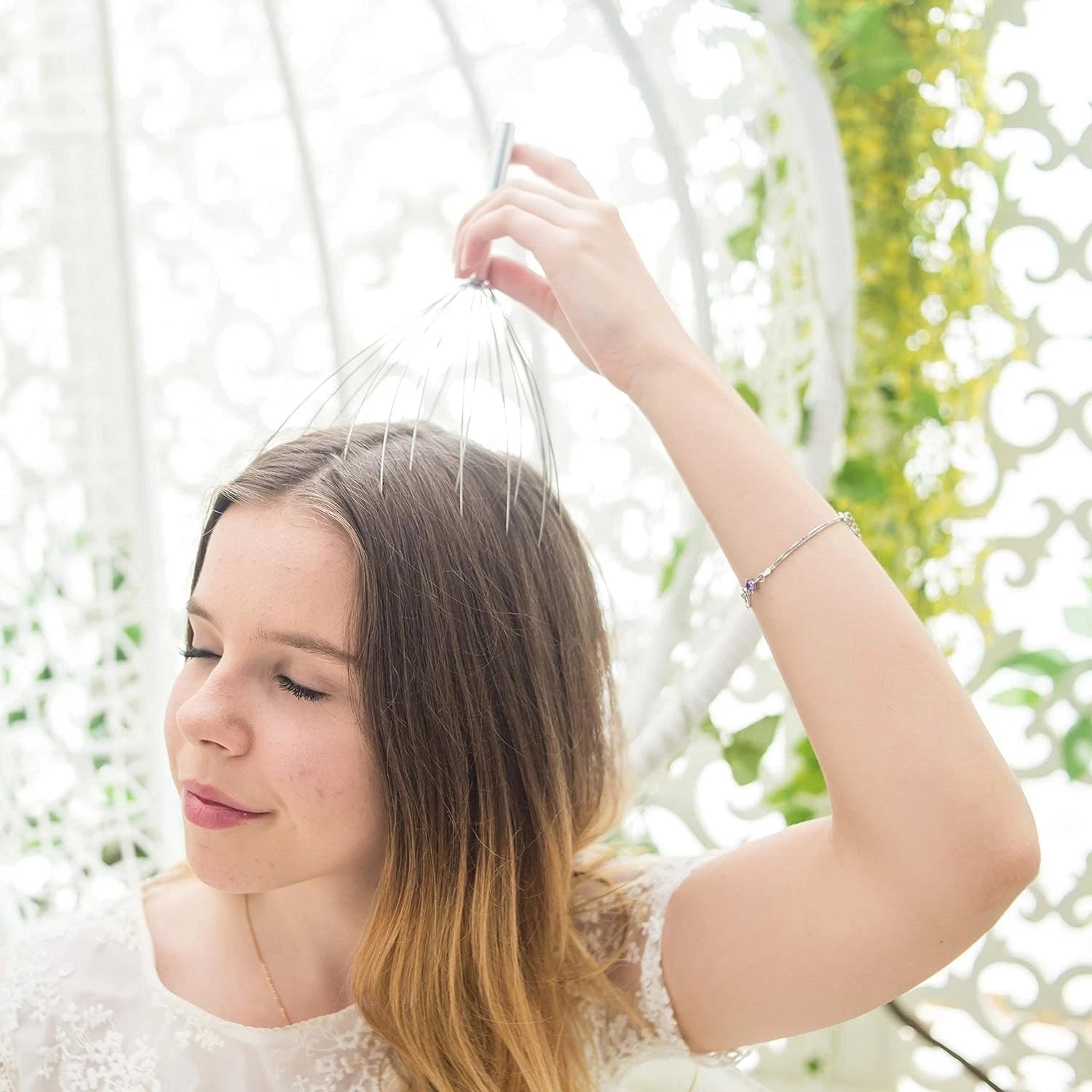 USAGA Head Massager Scalp Massager 20 Fingers Head Scratcher for Scalp Body R...