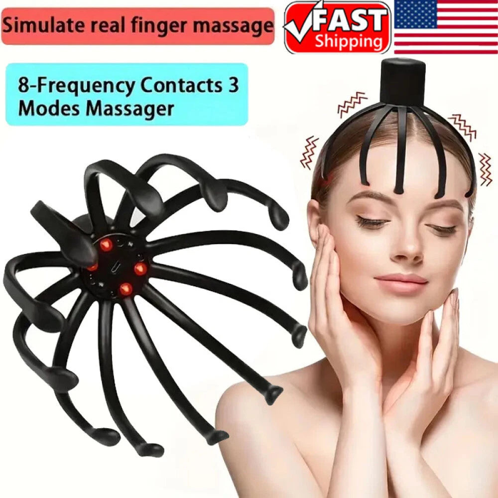 Electric Scalp Massager 3Modes,Cordless Portable Head Scratcher for Stress Relax