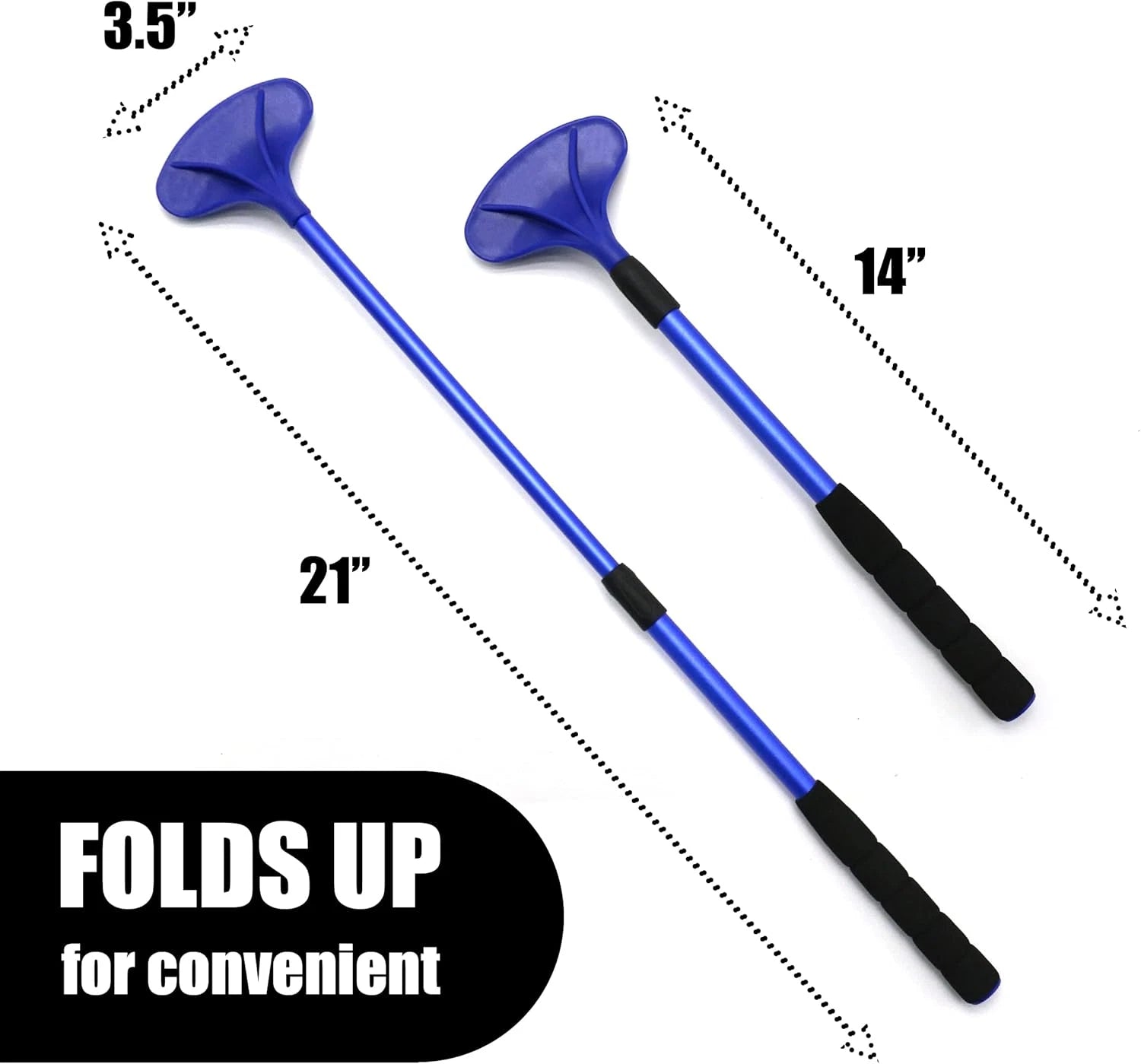 2 Pack Back Scratcher for Women Men Extendable with Strong ABS Massage Head, 21I