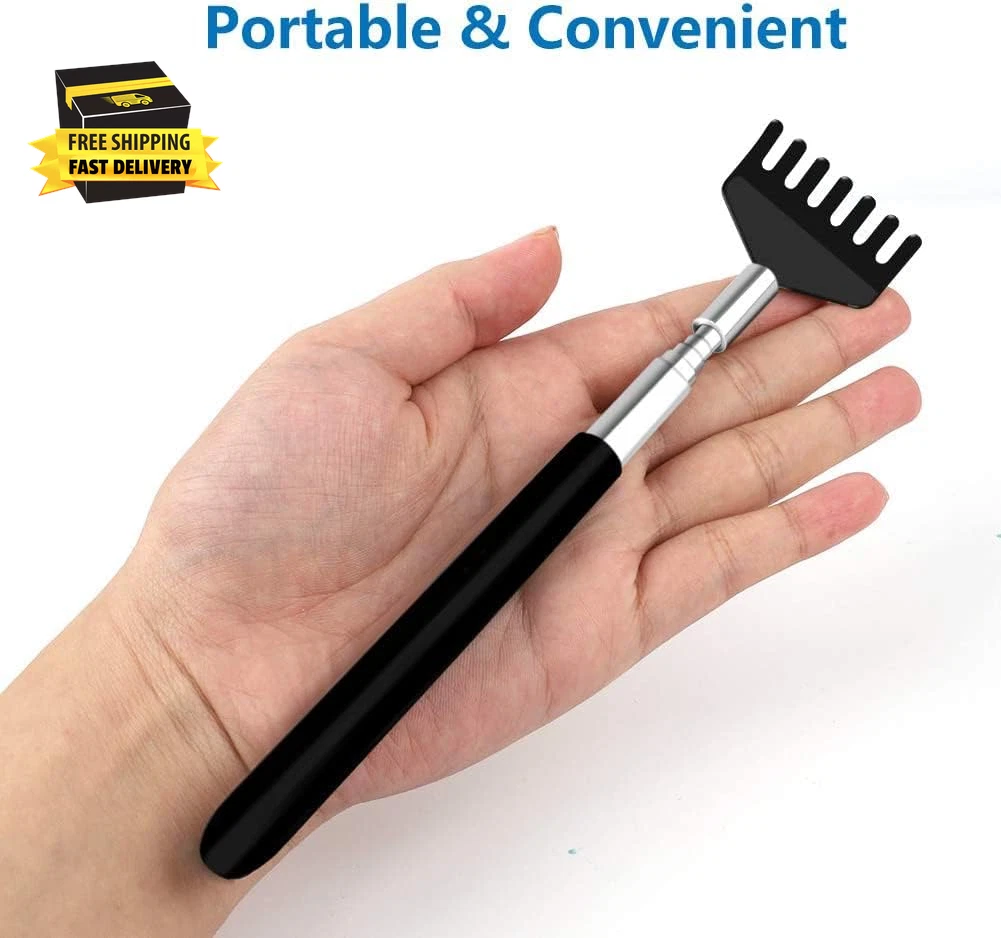 6 Pack Extendable Back Scratcher - Portable Telescoping Metal Back Scratchers/Ha