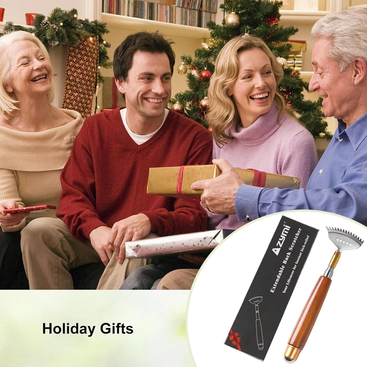 back scratcher metal back scratcher telescopic wooden handle with steel roll