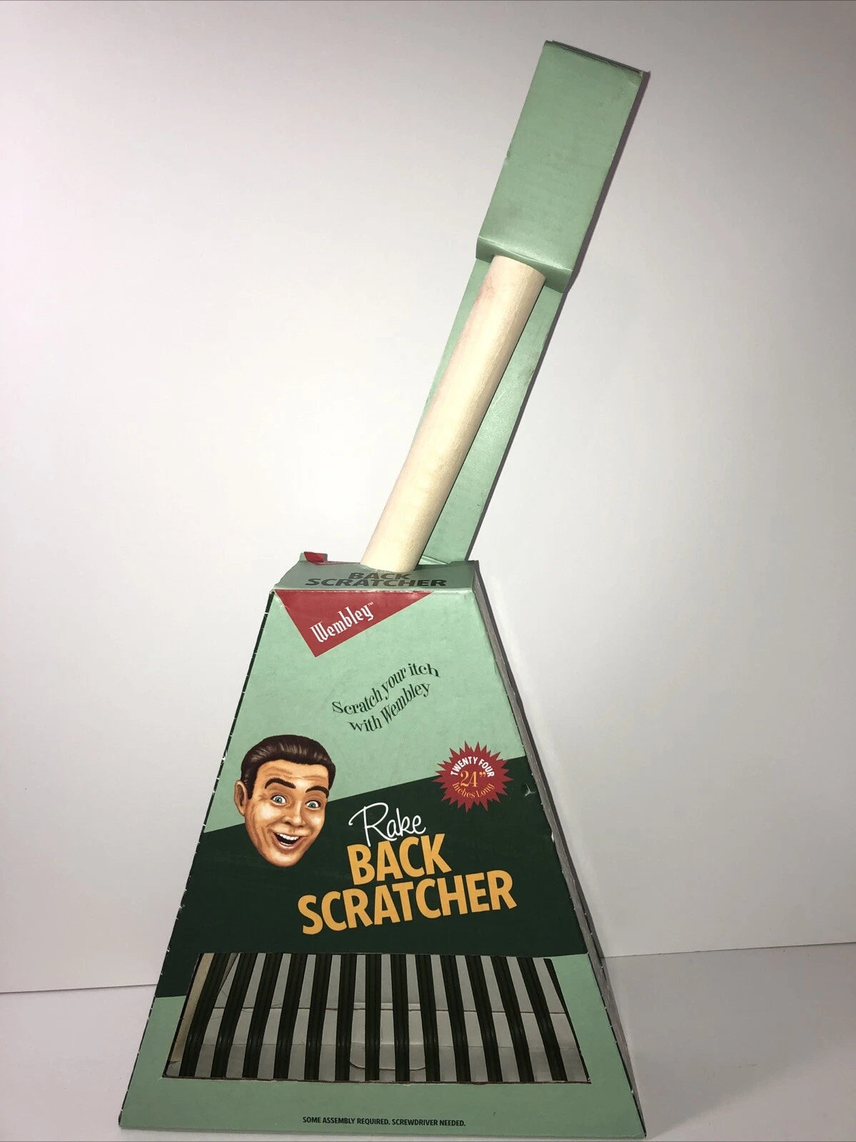 Wembley Green Mini Rake Back Scratcher 24” Unique New Gag Fun Plastic Wood