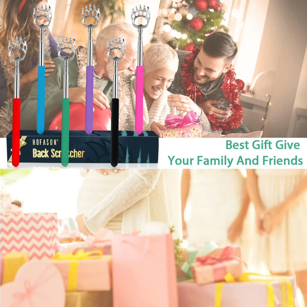 Back Scratcher Set 6 Pack Extendable Massager Gift for Dad Men Women Teens