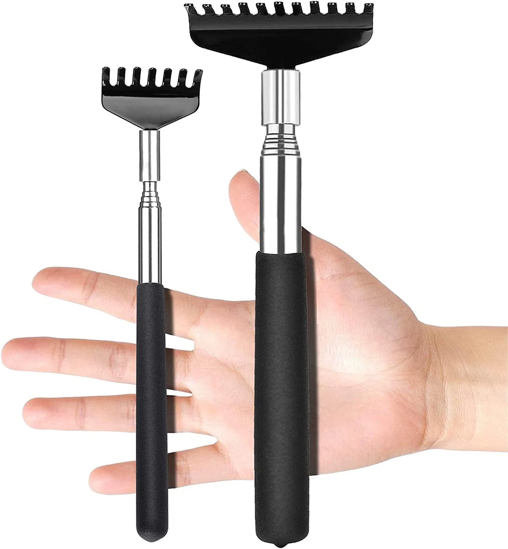 Telescoping Back Scratcher, 2 Pack - Stainless Steel, Portable and Extendable