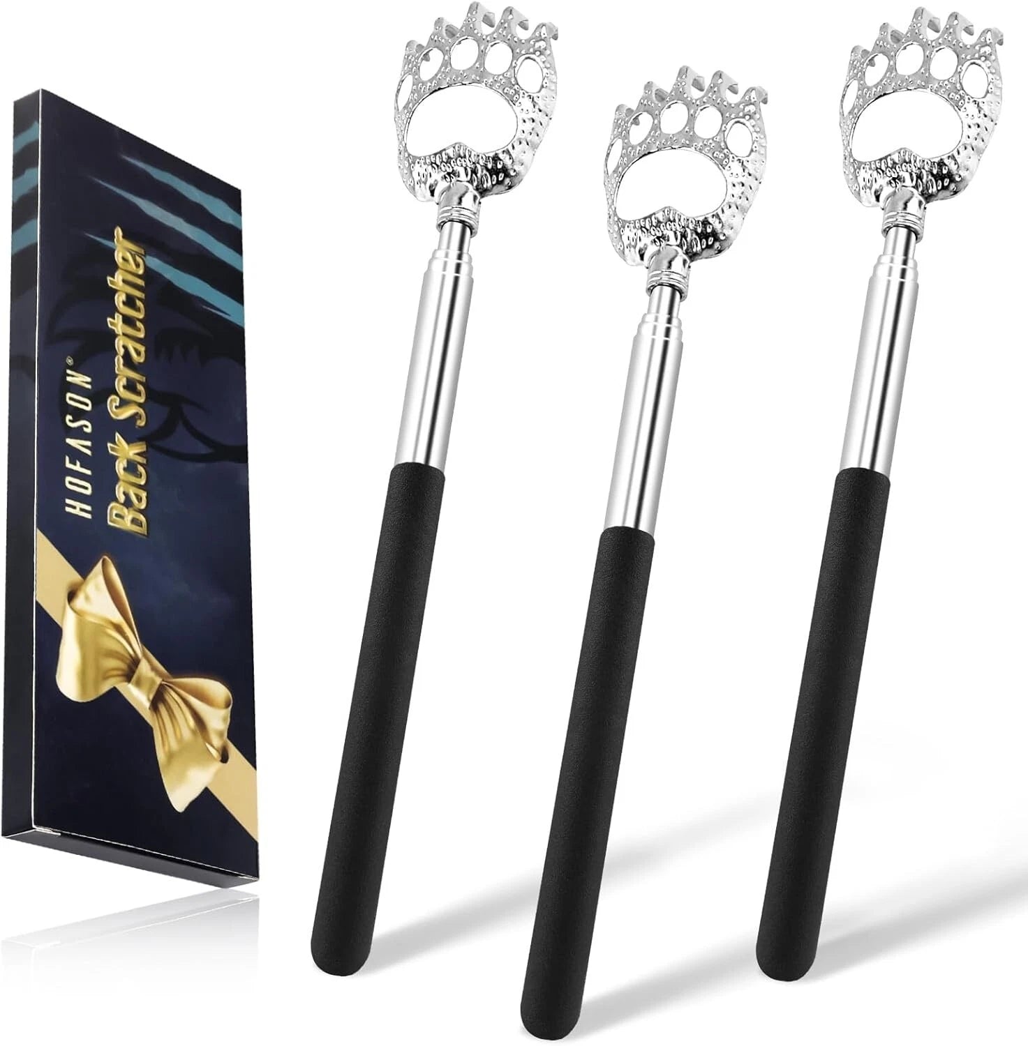 3 Pack Back Scratcher Telescoping Handle Back Massaging Men Women Best Gift
