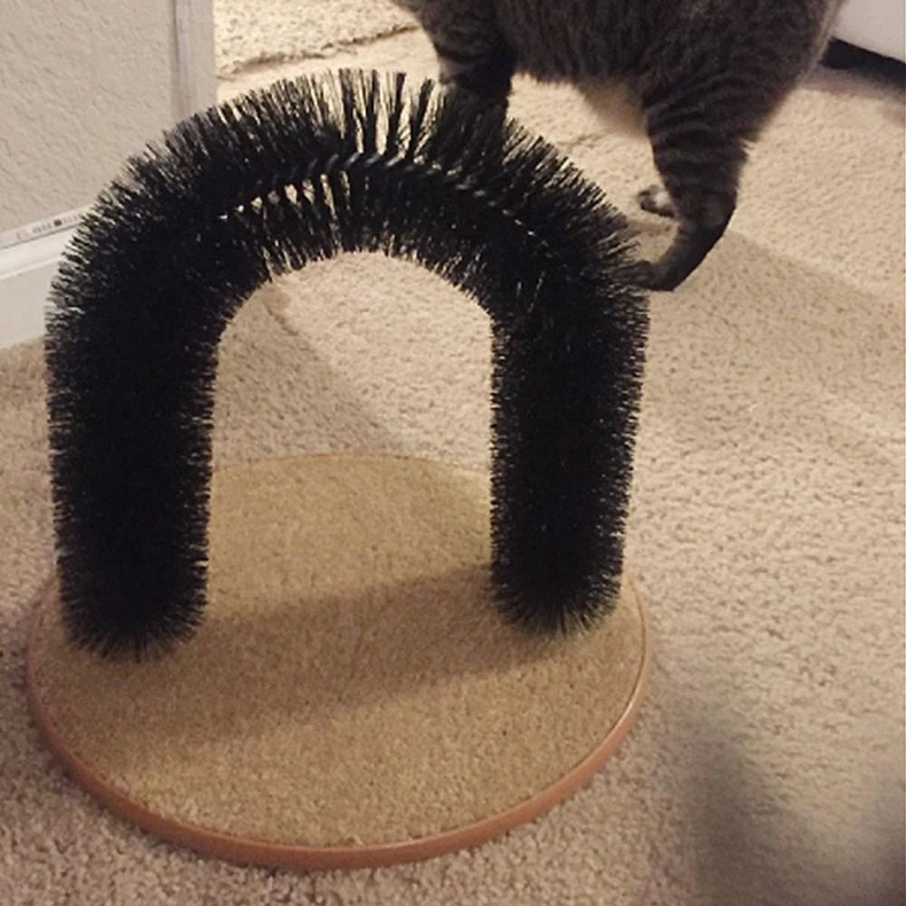 Pet Cat Arch Self Groomer Massager Groom Toys Dog Brushes Puppy Scratcher Toys