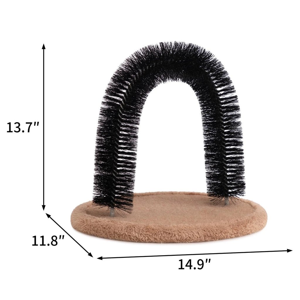 Self Grooming Massager and Scratcher Toy - Cat Arch Brush for Back Grooming, ...