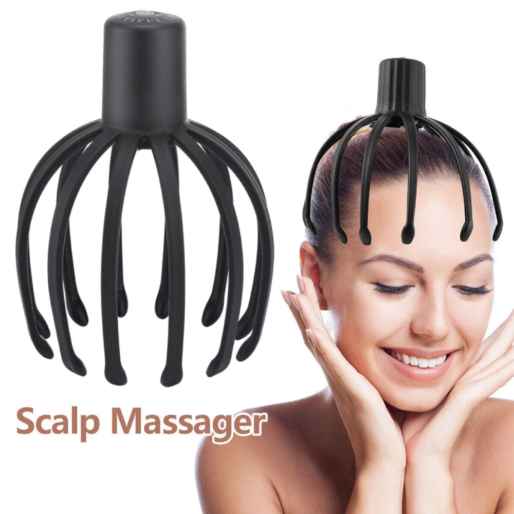 Electric Octopus Claw Scalp Massager Head Therapeutic Scratcher Relief Hands