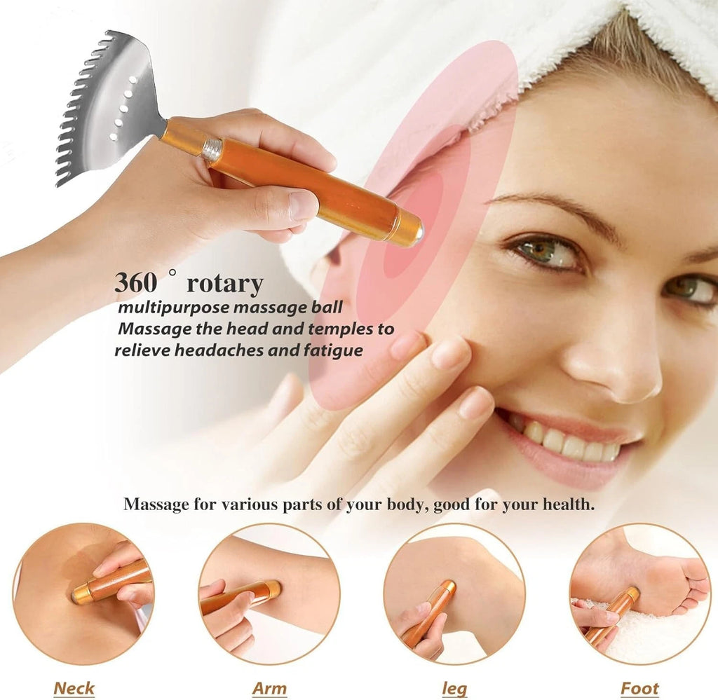 back scratcher metal back scratcher telescopic wooden handle with steel roll