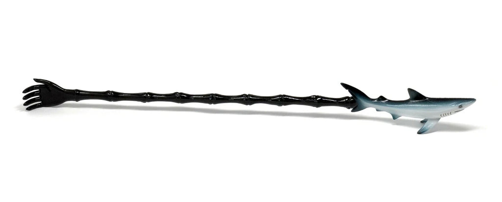 Hand Painted 18" Backscratcher Back Scratcher Blue Shark Fish 422B