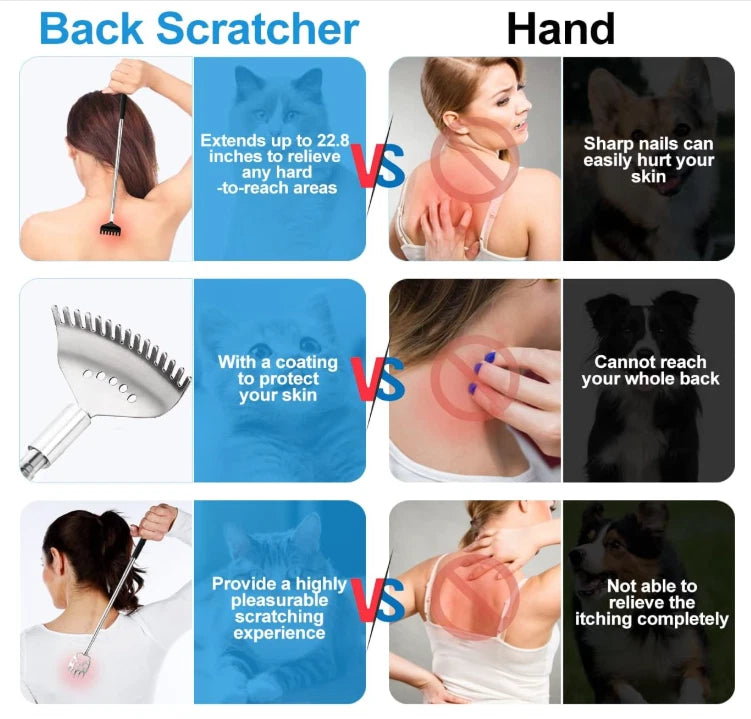 3 Pack Different Back Scratcher Metal Portable Telescoping Back scratchers
