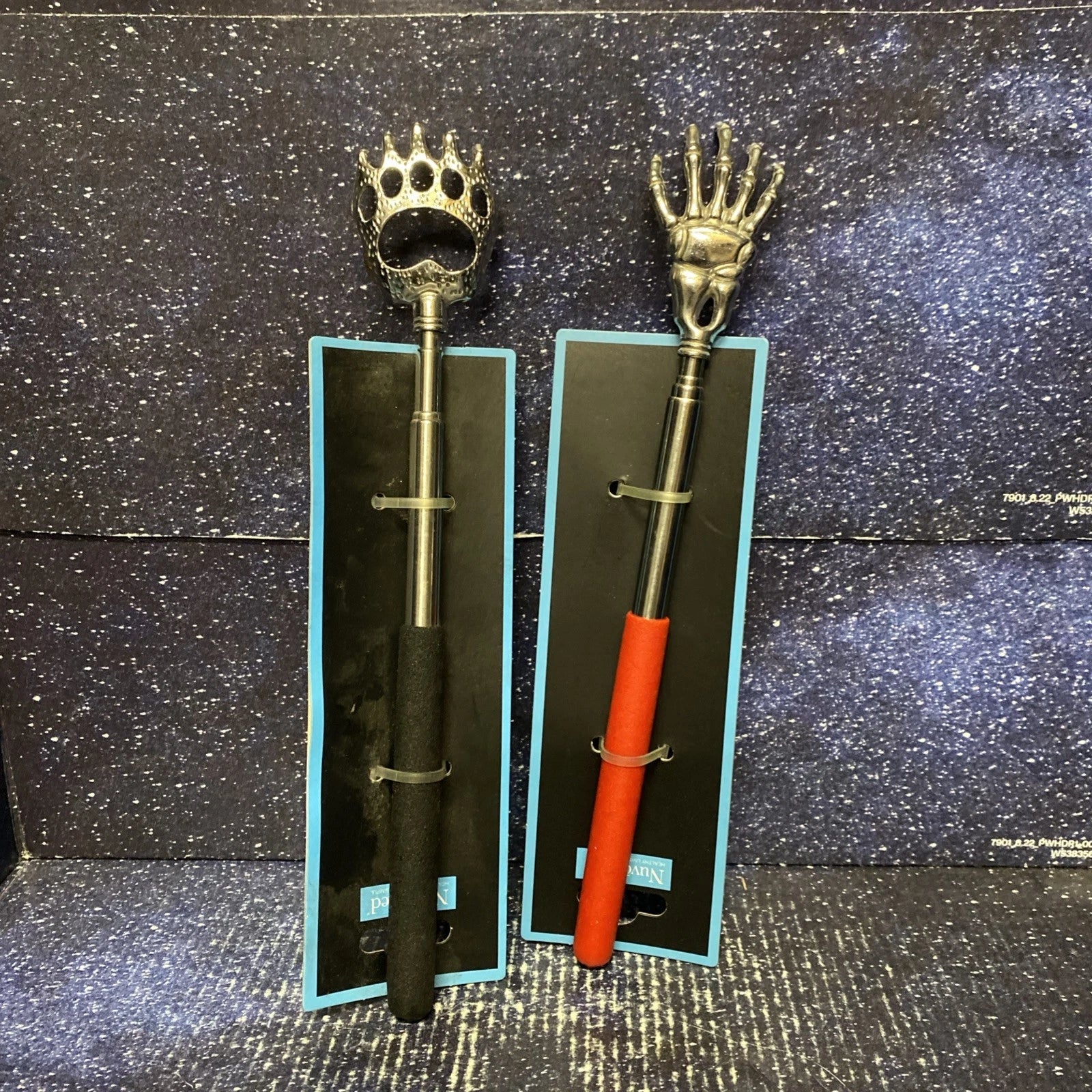 Lot of 2 NuvoMed Extendable Back Scratchers - Black & Red