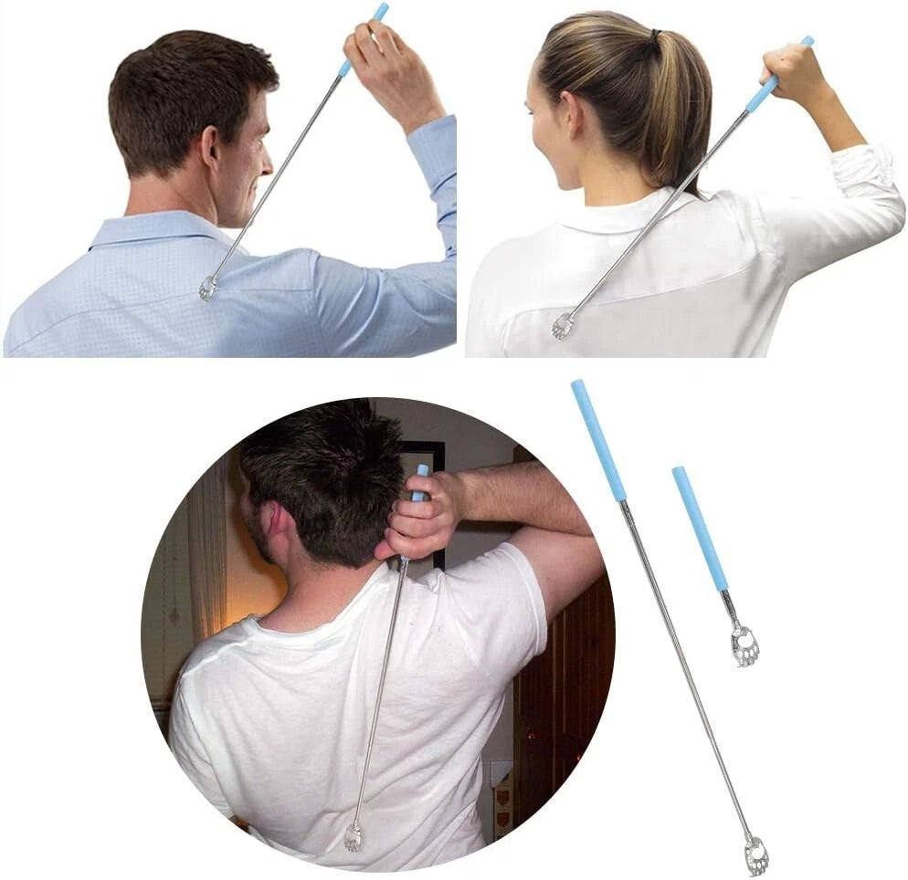 Blue Bear Claw Telescopic Back Scratcher with Durable Grip - Gift Ready