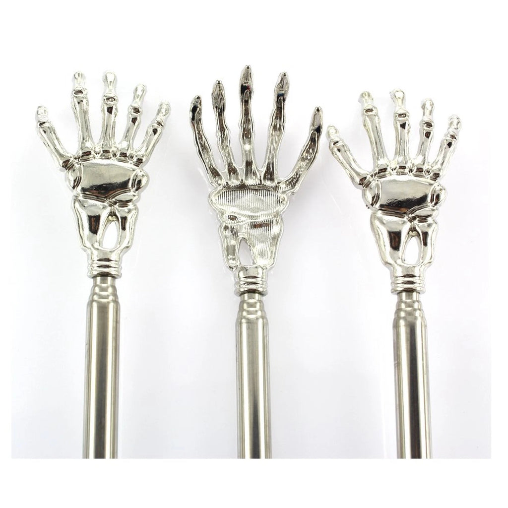 3 Pieces Skull Palm Telescopic Back Scratcher Hand Massager backslap with Rub...