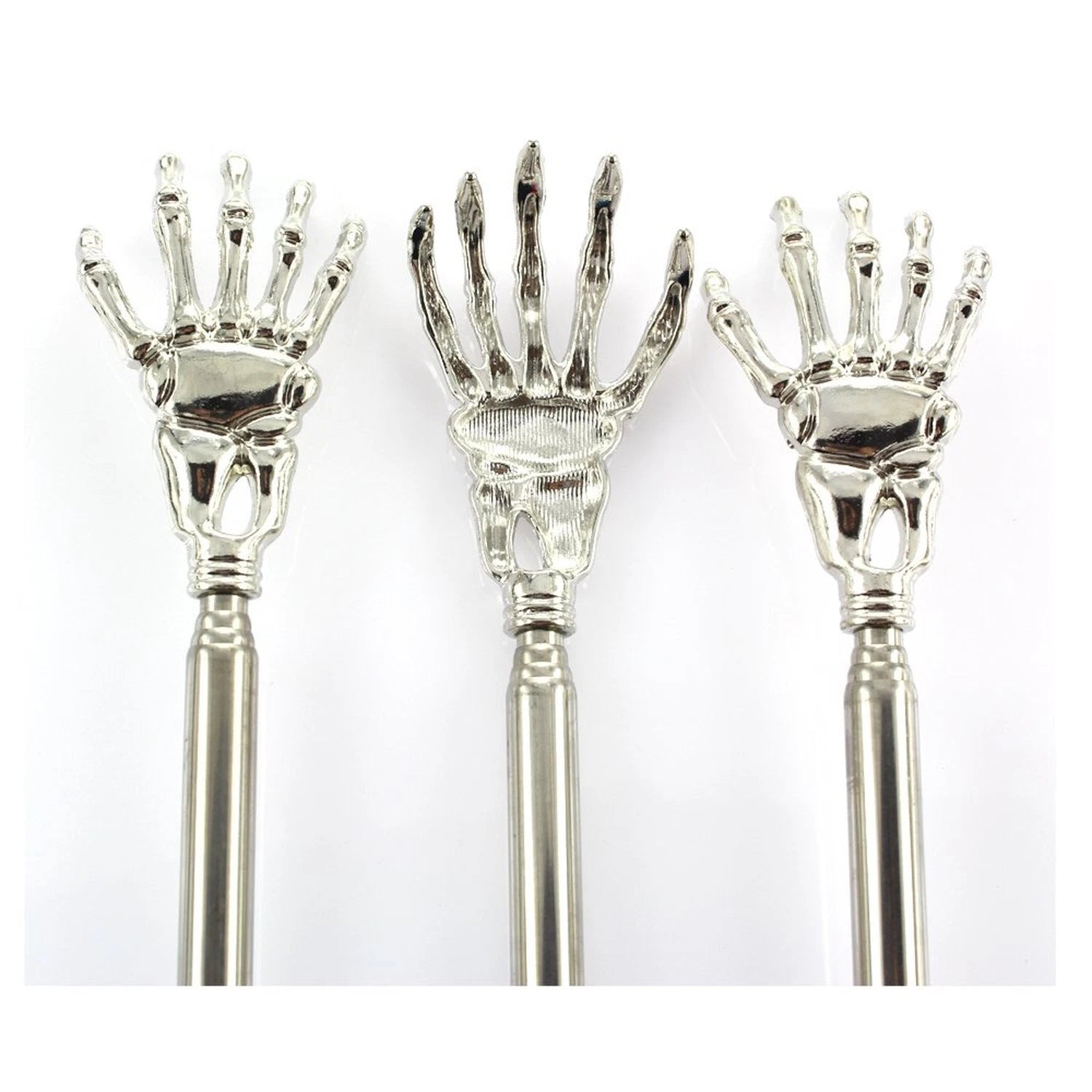 3 Pieces Skull Palm Telescopic Back Scratcher Hand Massager backslap with Rub...