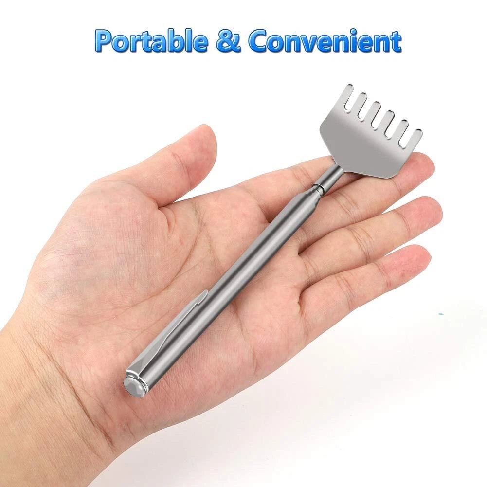 Extendable Back Scratcher for Men 3 Pk Portable Telescopic Metal Back Scratchers