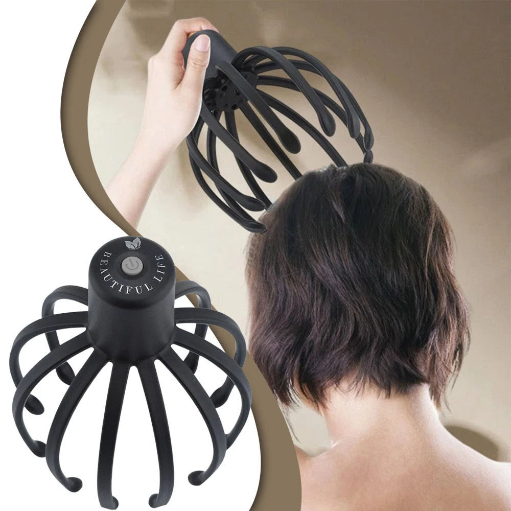 Electric Octopus Claw Scalp Massager Head Therapeutic Scratcher Relief Hands