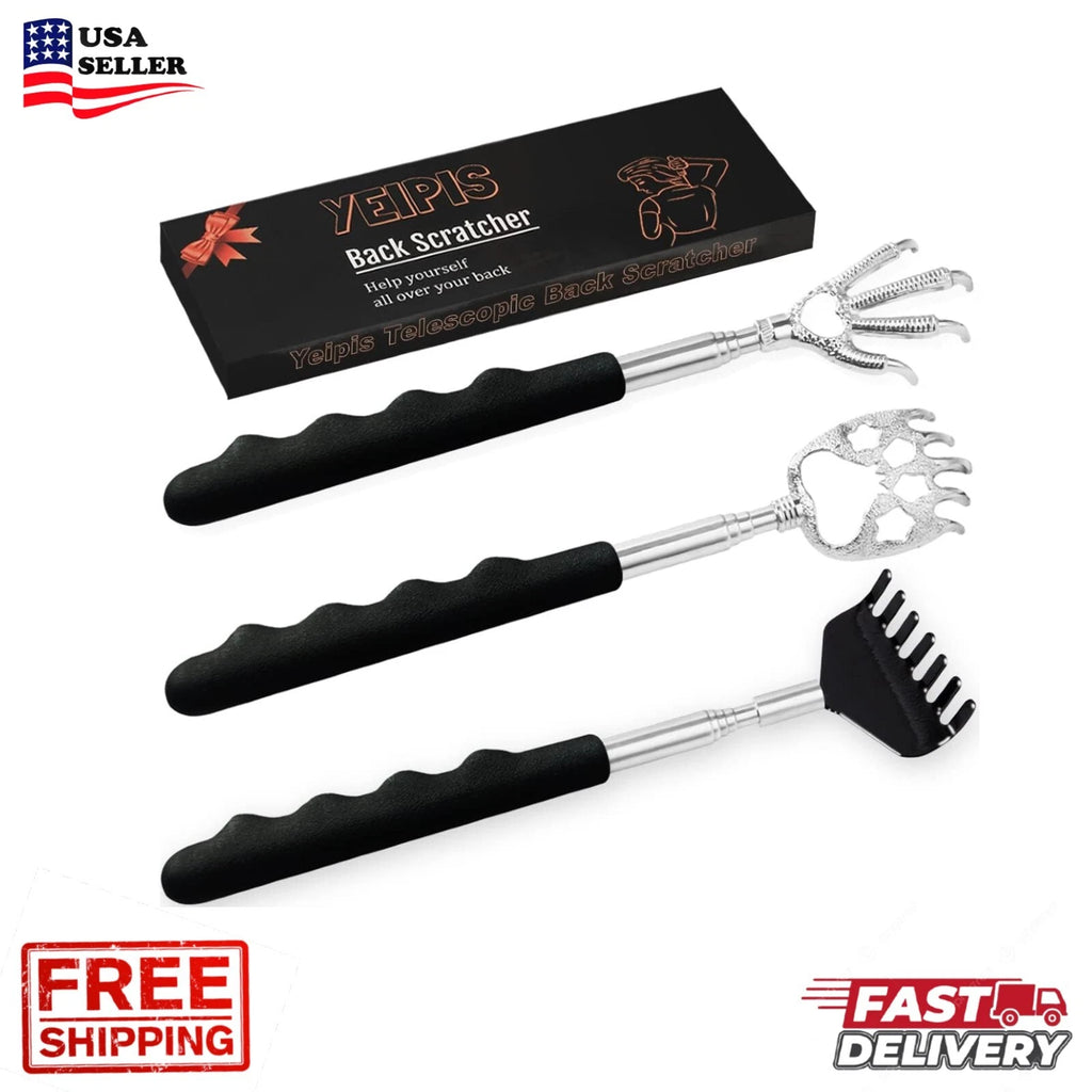 3 Pack Back Scratcher Metal Portable Telescoping Back Scratchers