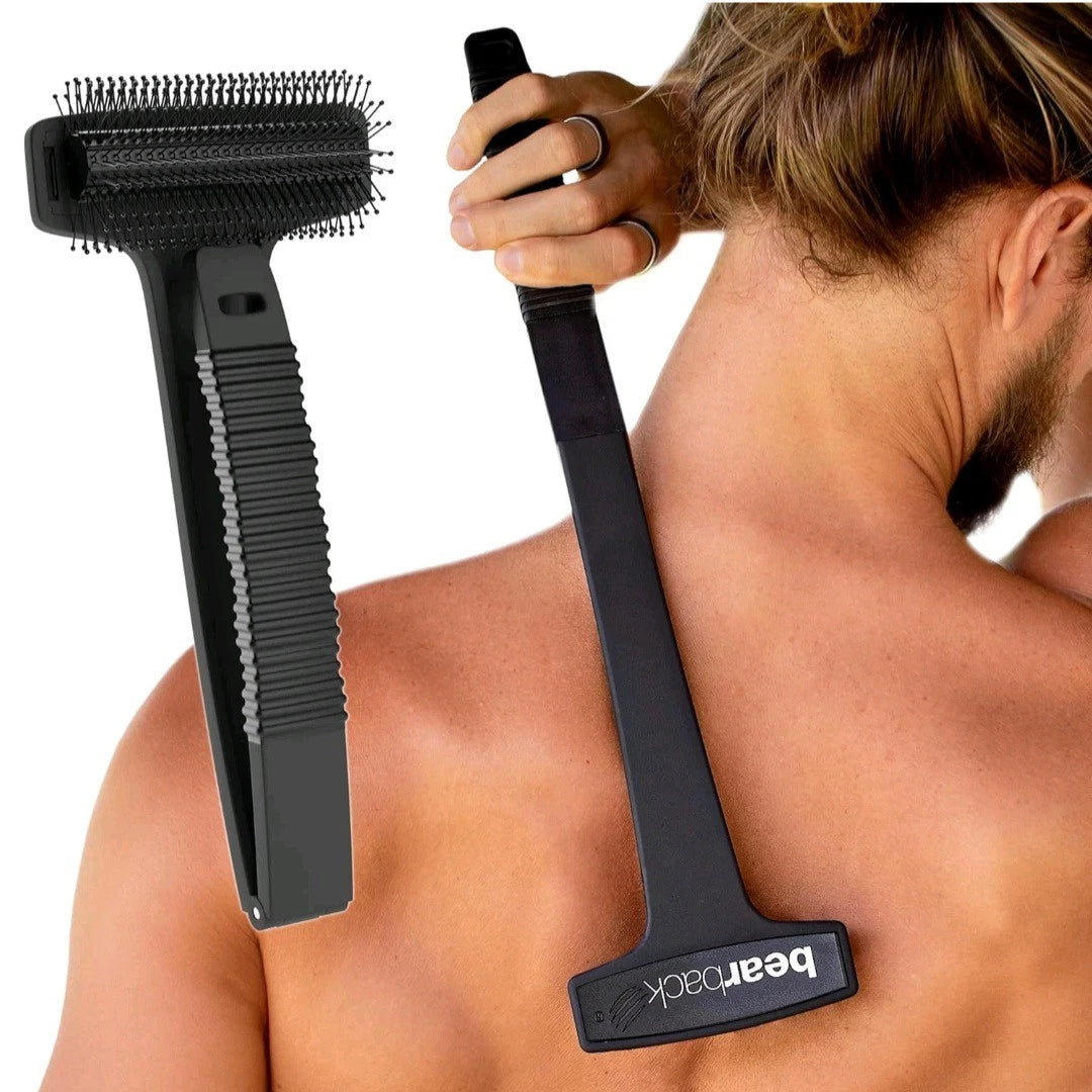 Bearback Extendable Back Scratcher Brush Black New