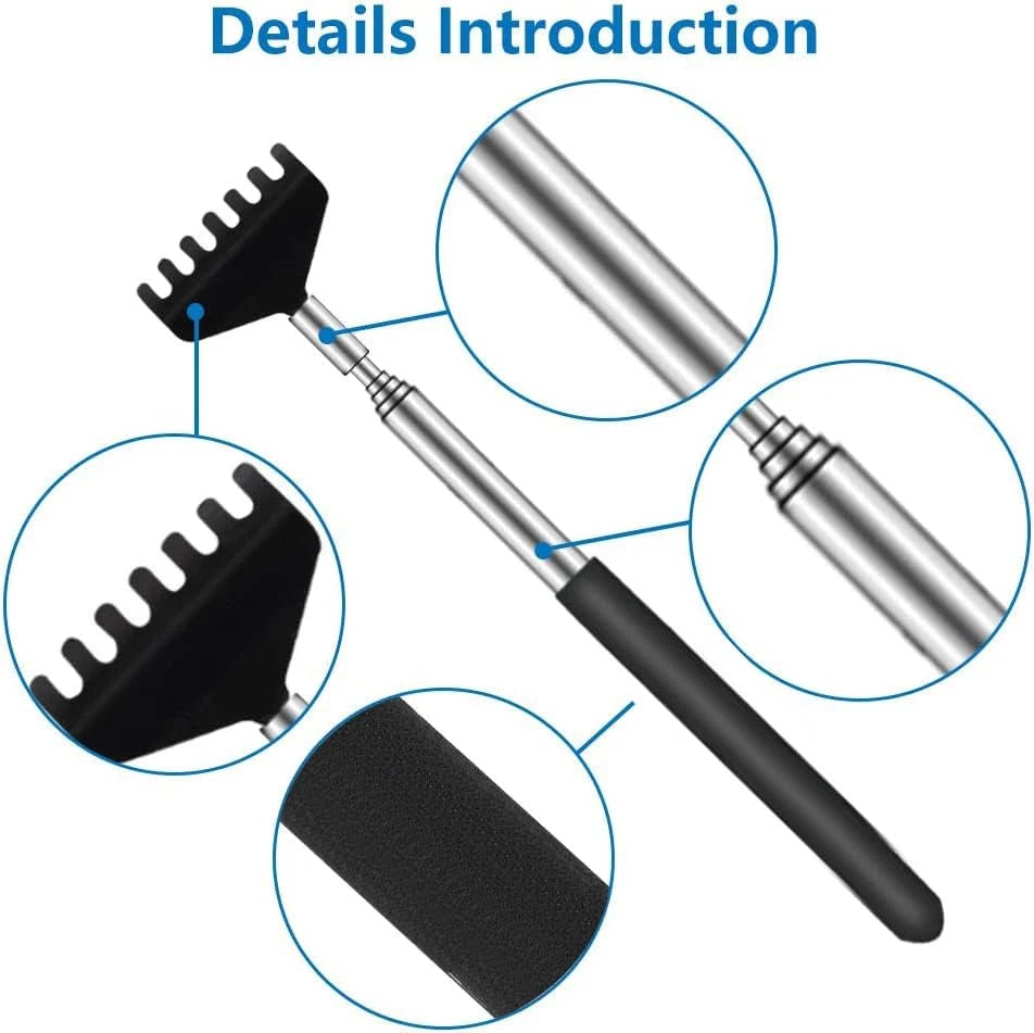 6 Pack Extendable Back Scratcher - Portable Telescoping Metal Back Scratchers/Ha