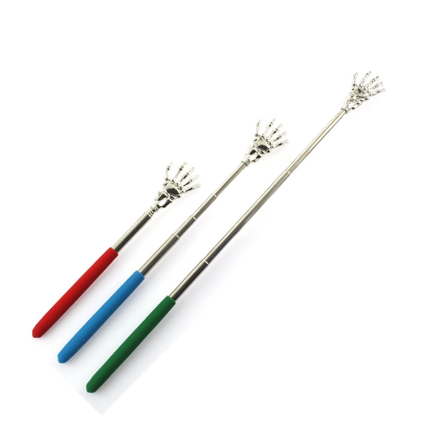 3 Pieces Skull Palm Telescopic Back Scratcher Hand Massager backslap with Rub...