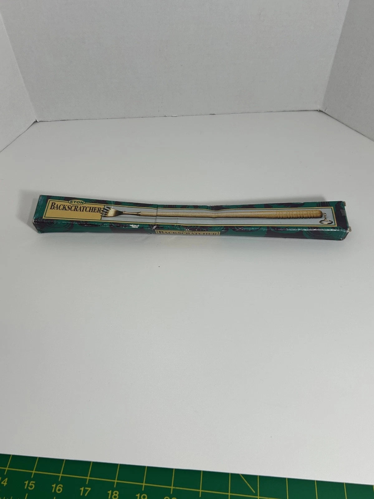 NEW Vintage Eton BACK SCRATCHER Brass w/ Hand Wooden Handle 19" Screw on Handle