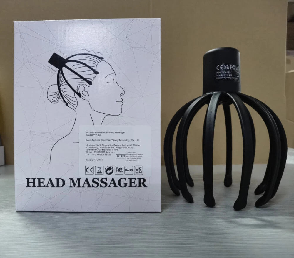 Electric Octopus Claw Scalp Massager Head Therapeutic Scratcher Relief Hands