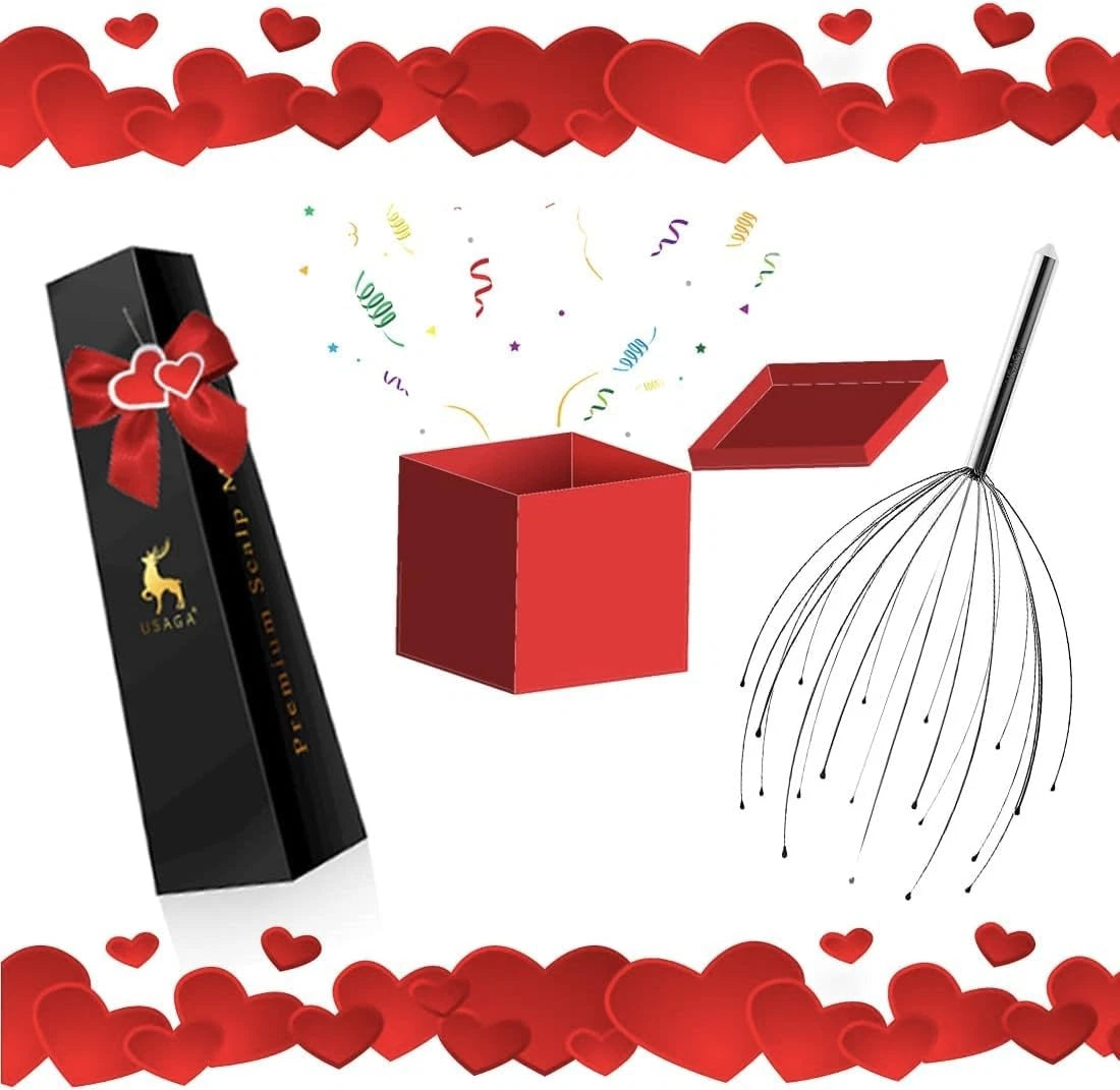 USAGA Head Massager Scalp Massager 20 Fingers Head Scratcher for Scalp Body R...