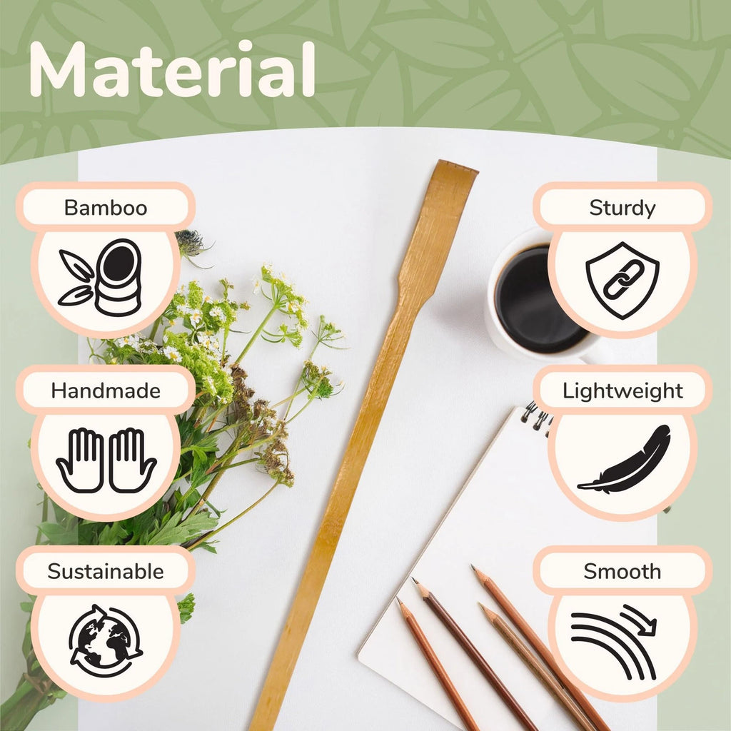 16.5 Inch Traditional Thin Travel Size Bamboo Wooden Back Scratcher Body Rela...